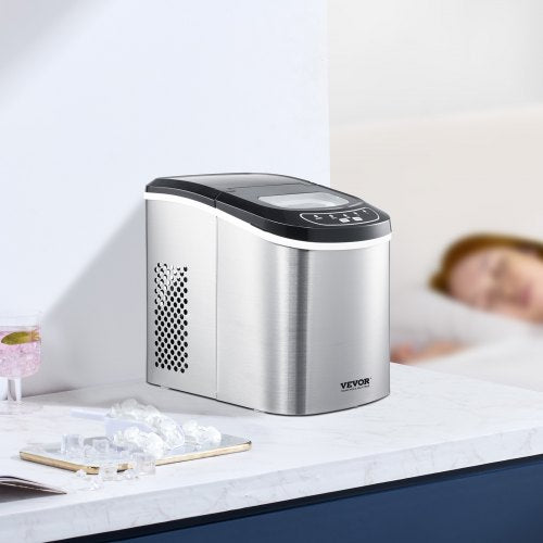 Countertop Ice Maker 9 Cubes Ready in 6 Mins 33lbs in 24Hrs SelfCleaning