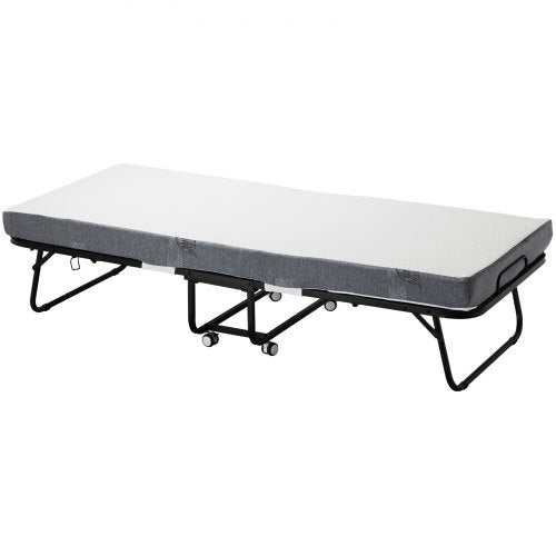 Rollaway Bed 31 in x 75 in Folding Bed with 4 in Mattress Twin Size