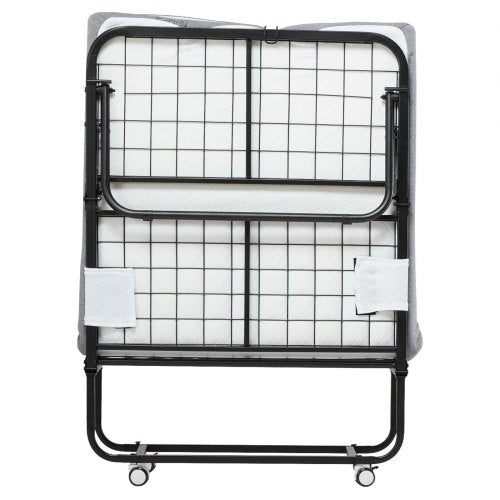 Rollaway Bed 31 in x 75 in Folding Bed with 4 in Mattress Twin Size