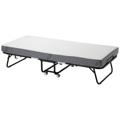 Rollaway Bed 31 in x 75 in Folding Bed with 5 in Mattress Twin Size