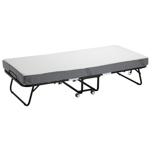 Rollaway Bed 31 in x 75 in Folding Bed with 5 in Mattress Twin Size