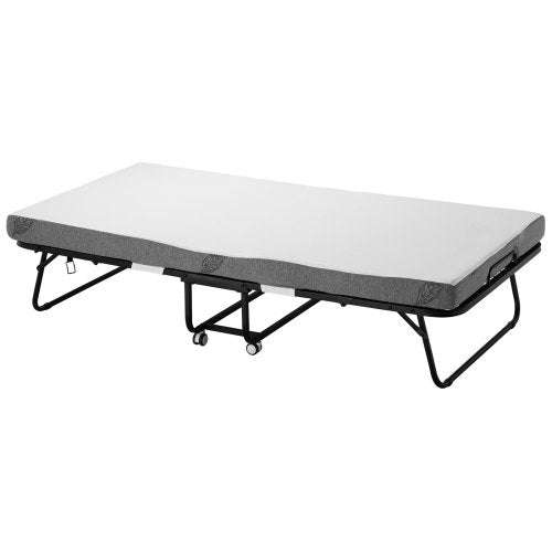 Rollaway Bed 38 in x 75 in Folding Bed with 4 in Mattress Twin Size