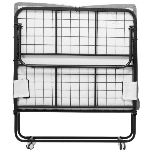 Rollaway Bed 38 in x 75 in Folding Bed with 4 in Mattress Twin Size