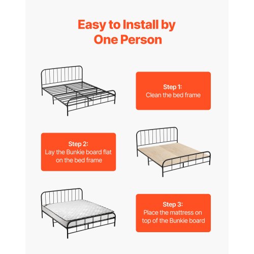 Twin Size Bunkie Board 0.4 in Foldable Bed Board Slats with Connection