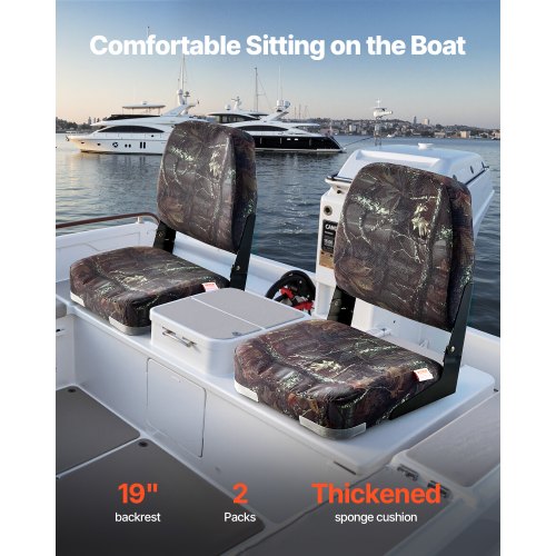 Boat Seat Low Backrest Folding Fishing Boat Seat with Thickened Sponge