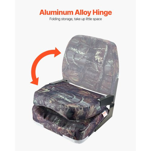Boat Seat Low Backrest Folding Fishing Boat Seat with Thickened Sponge