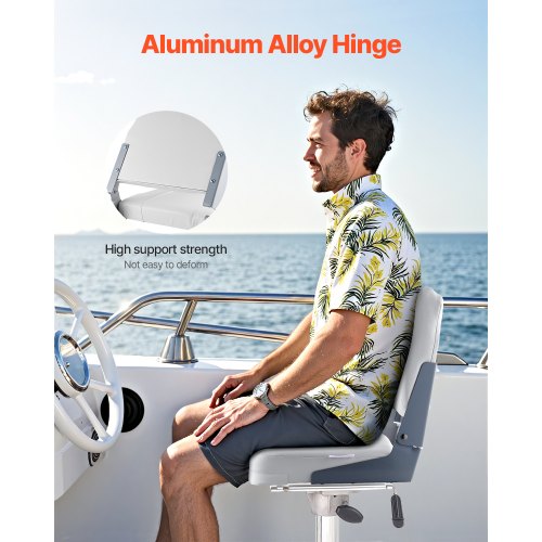 Boat Seat Low Backrest Folding Fishing Boat Seat with Thickened Sponge