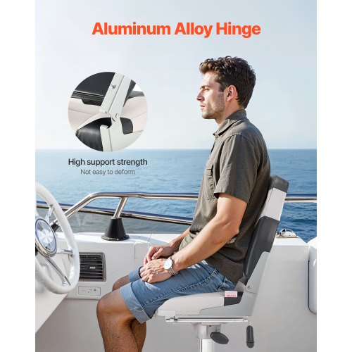 Boat Seat High Backrest Folding Fishing Boat Seat with Thickened Sponge