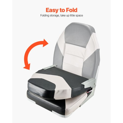 Boat Seat High Backrest Folding Fishing Boat Seat with Thickened Sponge