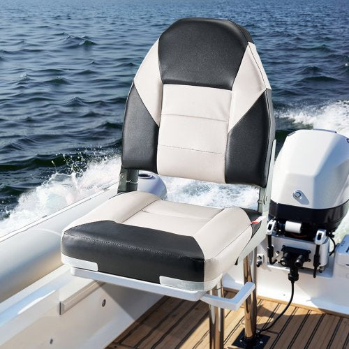 Boat Seat High Backrest Folding Fishing Boat Seat with Thickened Sponge