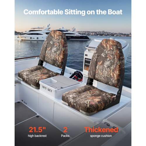 Boat Seat High Backrest Folding Fishing Boat Seat with Thickened Sponge