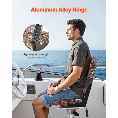 Boat Seat High Backrest Folding Fishing Boat Seat with Thickened Sponge