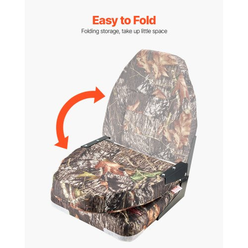 Boat Seat High Backrest Folding Fishing Boat Seat with Thickened Sponge