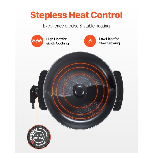 Electric Hot Pot 1360W 5 L Doubleflavor Shabu Shabu Pot NonStick
