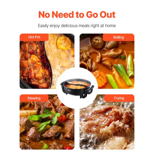 Electric Hot Pot 1360W 5 L Doubleflavor Shabu Shabu Pot NonStick