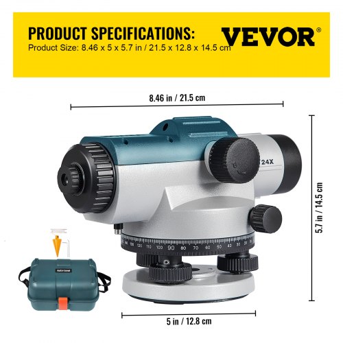 Automatic Optical Level 24X Optical Auto Level Kit High Precision
