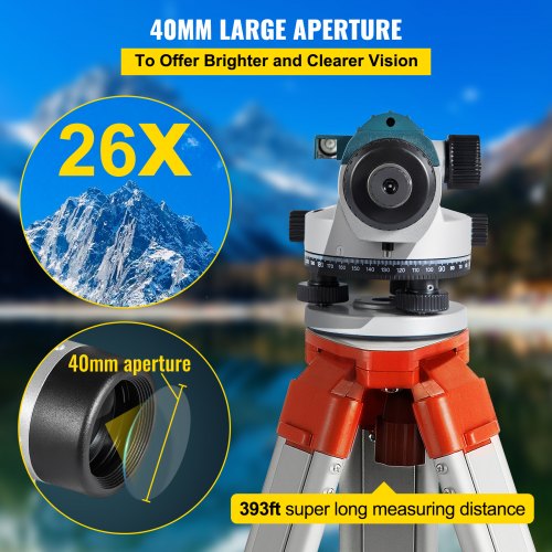 Automatic Optical Level 26X Optical Auto Level Kit High Precision