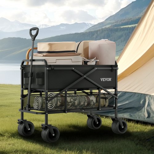Double Decker Wagon Collapsible 400L Heavy Duty Folding Wagon Cart