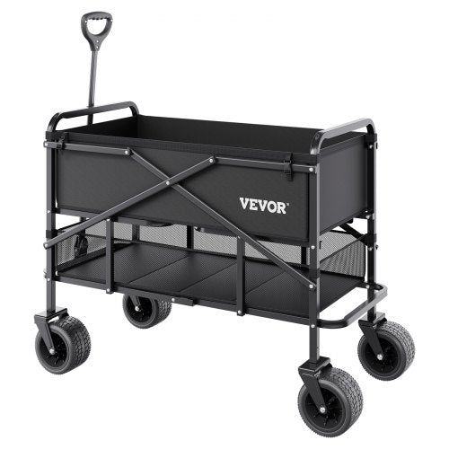 Double Decker Wagon Collapsible 400L Heavy Duty Folding Wagon Cart
