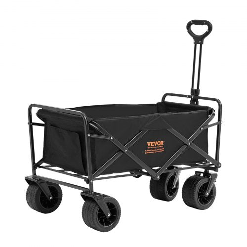 Collapsible Folding Wagon 3 cuft Beach Wagon Cart with AllTerrain Wheels