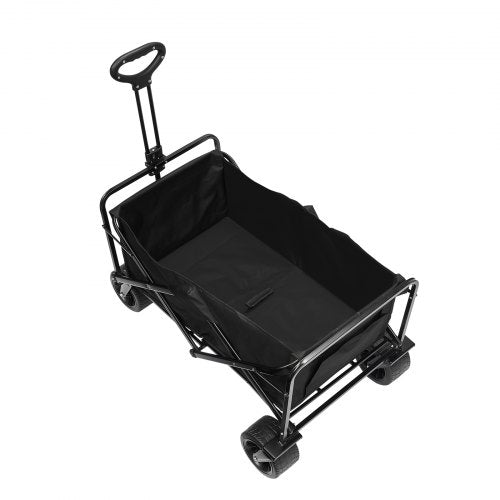 Collapsible Folding Wagon 3 cuft Beach Wagon Cart with AllTerrain Wheels