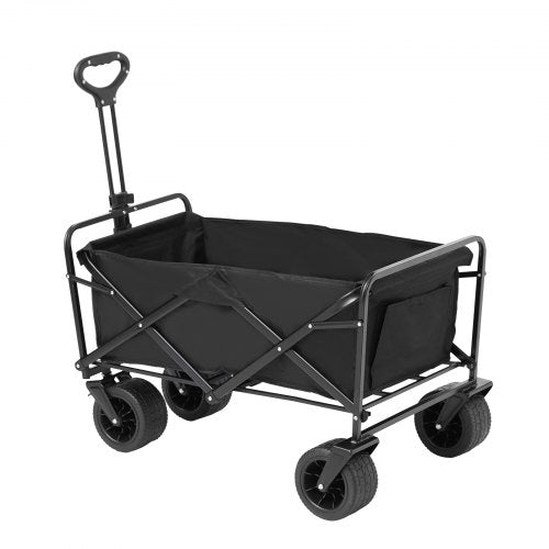 Collapsible Folding Wagon 3 cuft Beach Wagon Cart with AllTerrain Wheels