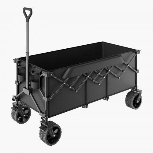Foldable Wagon with Extended Tailgate 450lbs 300L Large Capacity