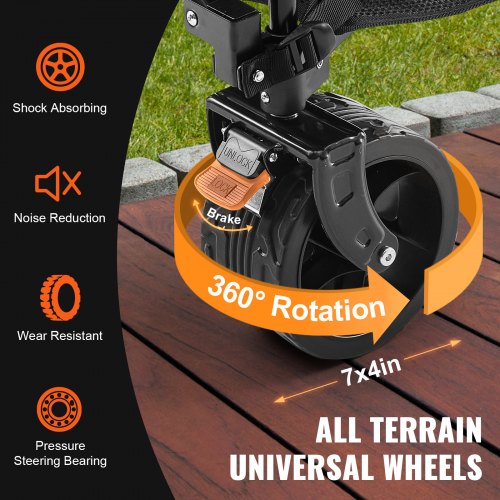 Foldable Double Decker Wagon 400L Collapsible Wagon Cart with AllTerrain