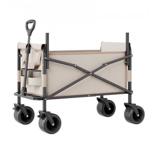 Collapsible Folding Wagon 550lb Load 220L 2 in 1 Foldable Wagon Cart