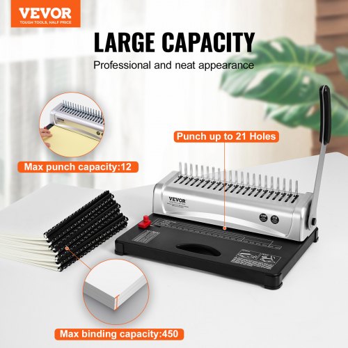 Binding Machine Comb Binding Machine 21Holes Binding 450 Sheets Book