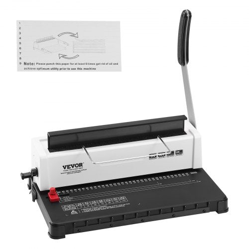 Coil Spiral Binding Machine Manual Book Maker 34Holes Binding 120 Sheets