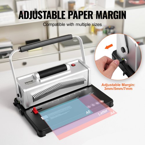 Coil Spiral Binding Machine Manual Book Maker with Electric Binding