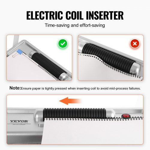Coil Spiral Binding Machine Manual Book Maker with Electric Binding