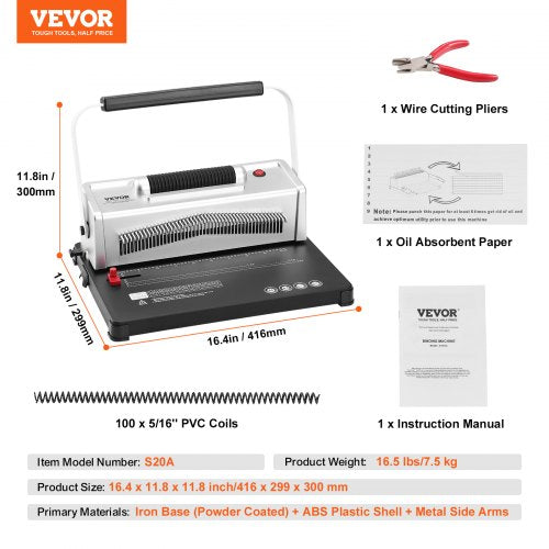 Coil Spiral Binding Machine Manual Book Maker with Electric Binding