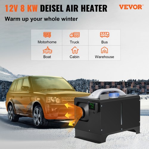 Diesel Air Heater 8KW All in One 12V Truck Heater Parking Heater with Black LCD