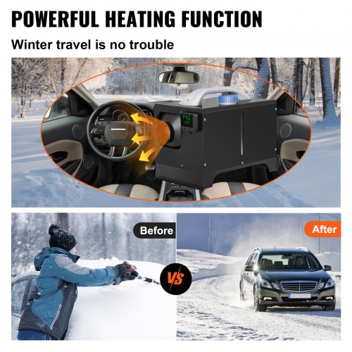 Diesel Air Heater 8KW All in One 12V Truck Heater Parking Heater with Black LCD