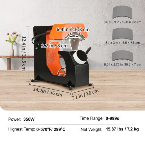 3in1 Auto Hat Heat Press with 3pcs Interchangeable Platens66 x 27