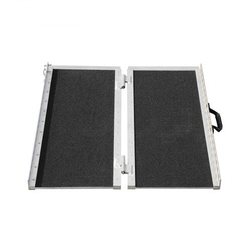 Portable Wheelchair Ramp 2 ft 800 lbs Capacity NonSlip Aluminum Folding