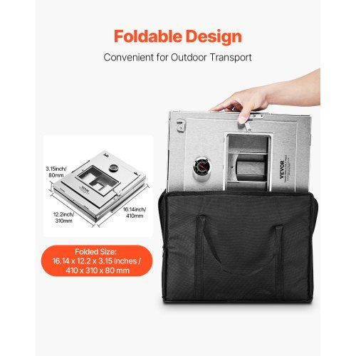 Foldable Camping Oven Stainless Steel Portable Camping Stove with 3 Tier