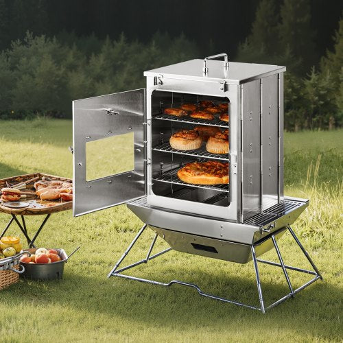 Foldable Camping Oven Stainless Steel Portable Camping Stove with 3 Tier
