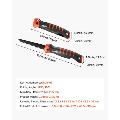 Folding Jab Saw 5 in Foldable Jab Saw with Soft Grip Handle Folding