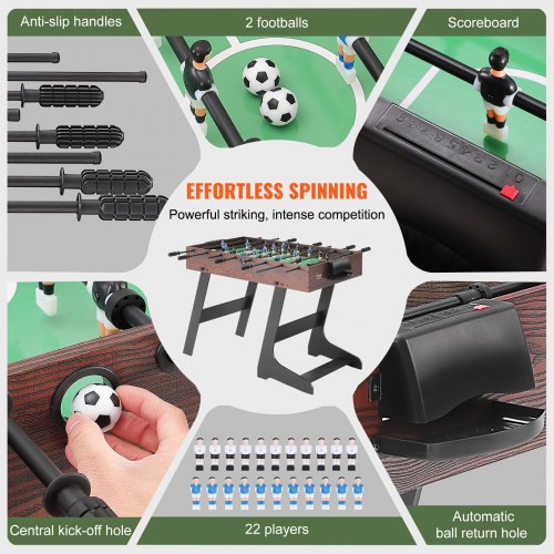 Folding Foosball Table 42 inch Standard Size Foosball Table Indoor Full