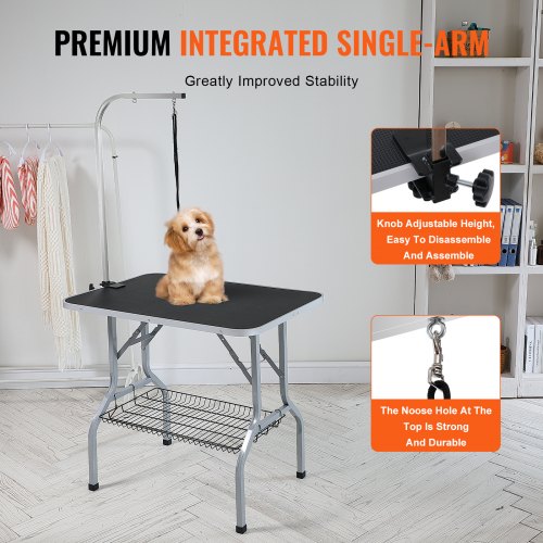 Pet Grooming Table Arm with Clamp 36x24 Dog Grooming Station Foldable