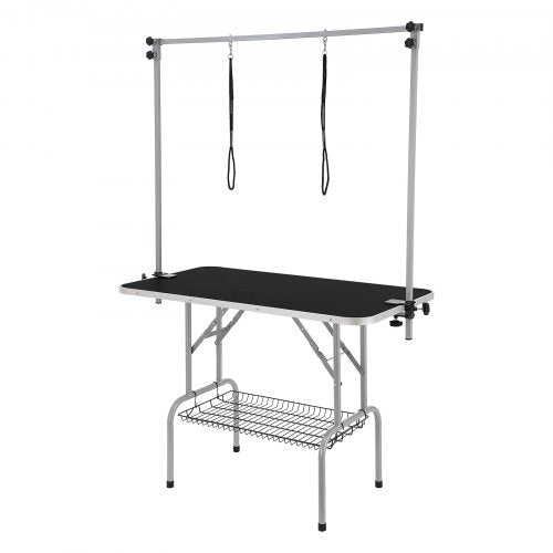 Pet Grooming Table Two Arms with Clamp 46 Dog Grooming Station Foldable