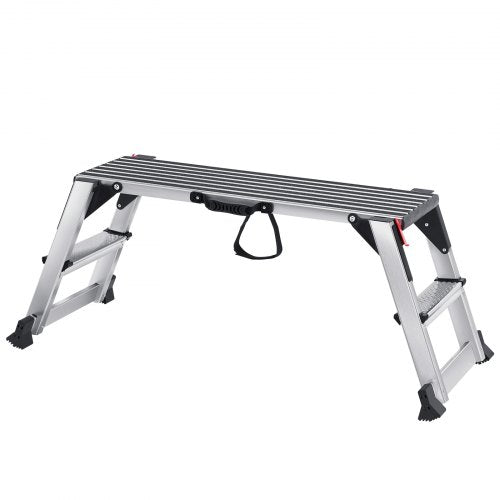 Folding Work Platform 660 lbs Load Capacity Aluminum Drywall Stool Ladder