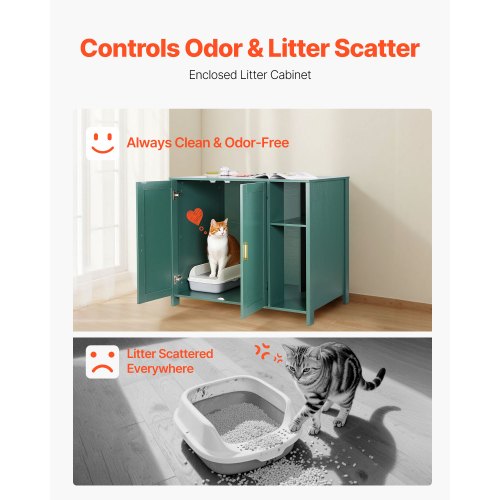 Cat Litter Robot Enclosure 41.3 in Self Cleaning Litter Box Cabinet with Drawer