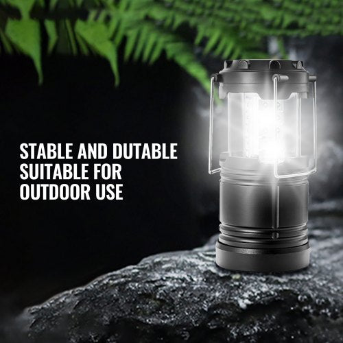 LED Camping Lanterns 4 Pack Magnetic Base Battery Powered Lights