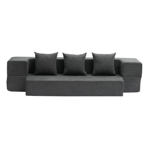 Folding Sofa Bed 3in1 Foldable Couch Bed with 3 Pillows and Washable