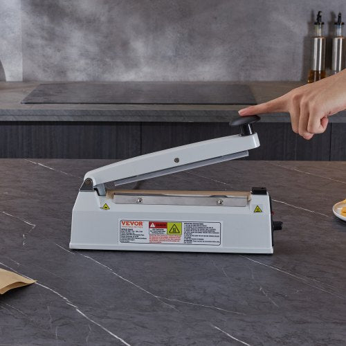 Impulse Sealer 8 inch Manual Heat Sealing Machine with Adjustable Heating