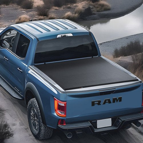 QuadFold Truck Bed Tonneau Cover Compatible with 20022024 Dodge Ram 1500